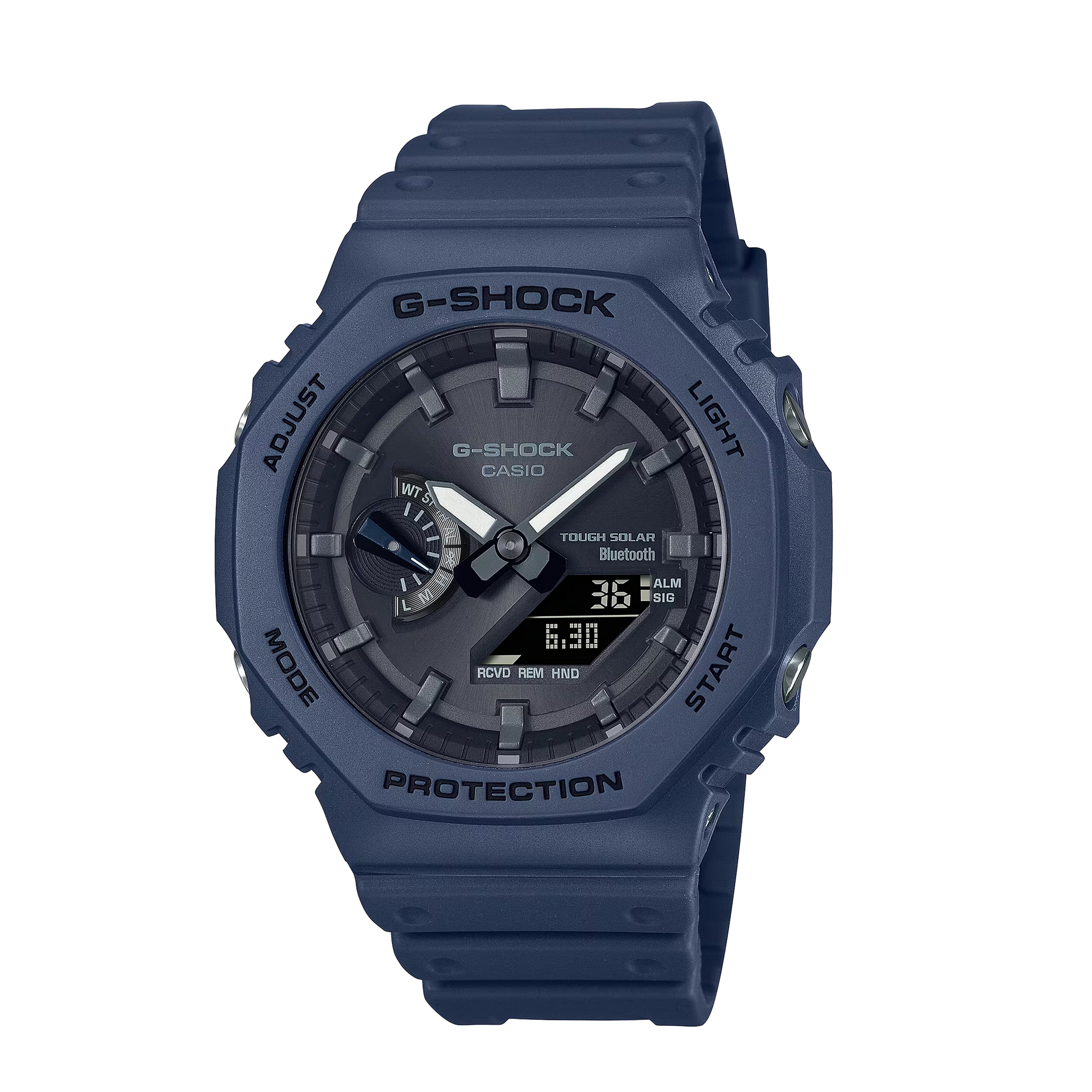 Cassiio G-Shhoock Camouflage Bezel Analog-Digital Watch – Navy Blue, 200M Water Resistant