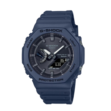Cassiio G-Shhoock Camouflage Bezel Analog-Digital Watch – Navy Blue, 200M Water Resistant