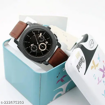 fossiiill Machine Chronograph Brown Leather Watch
