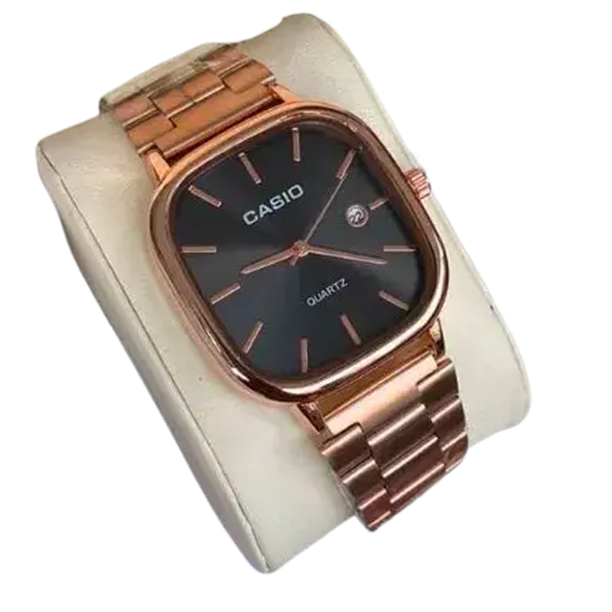 Cassiio Quartz Black Dial Rose Gold Watch – Sleek Modern Classic