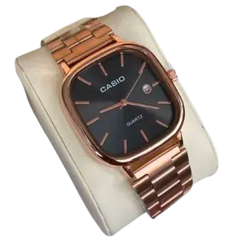Cassiio Quartz Black Dial Rose Gold Watch – Sleek Modern Classic