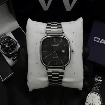 Cassio Quartz Watch Vintage Black Silver