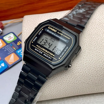 Cassiio Black Digital Watch – Illuminator, Alarm, Chronograph, Water Resistant